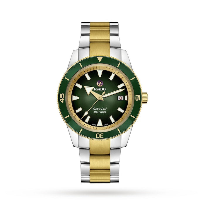 Captain Cook 42mm Mens Watch - Green