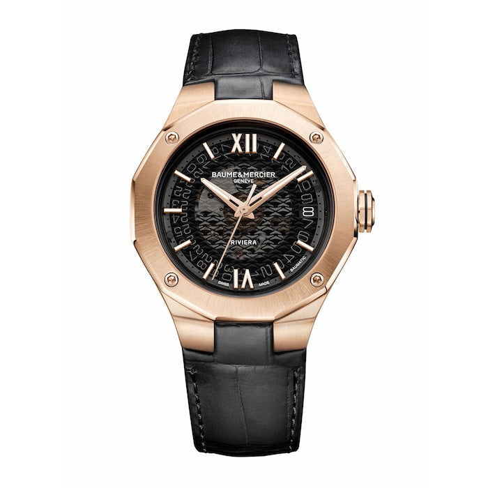 Riviera Automatic, Date Display 39mm Mens Watch Black