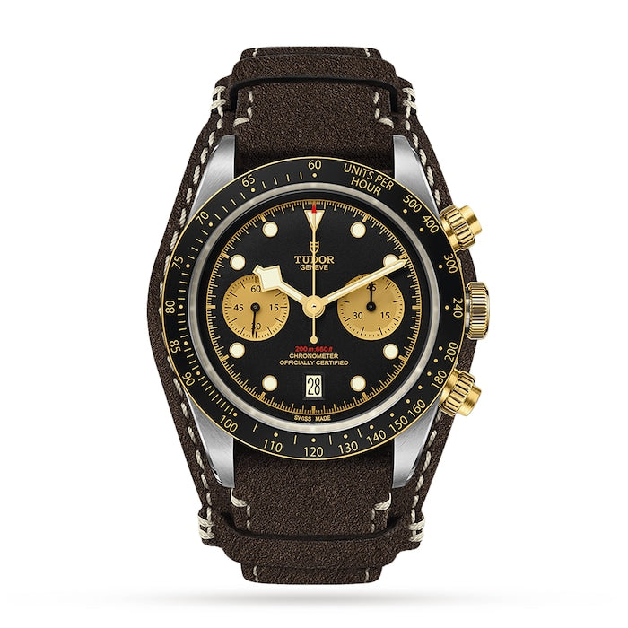 Black Bay Chrono S&G 41mm Steel Case Brown Leather Strap