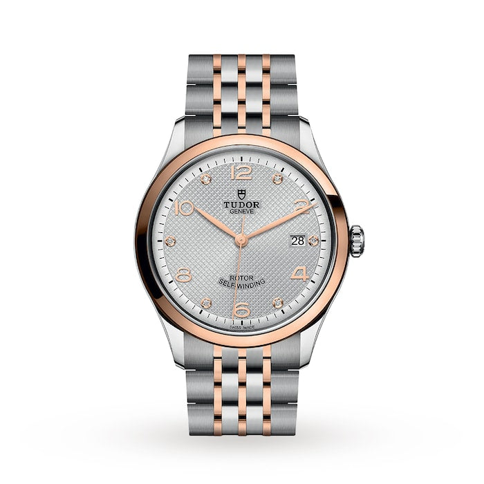1926 39mm Mens Watch Steel Case Diamond-Set Silver Dial