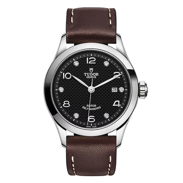 1926 28mm Ladies Watch Steel Case Black Dial