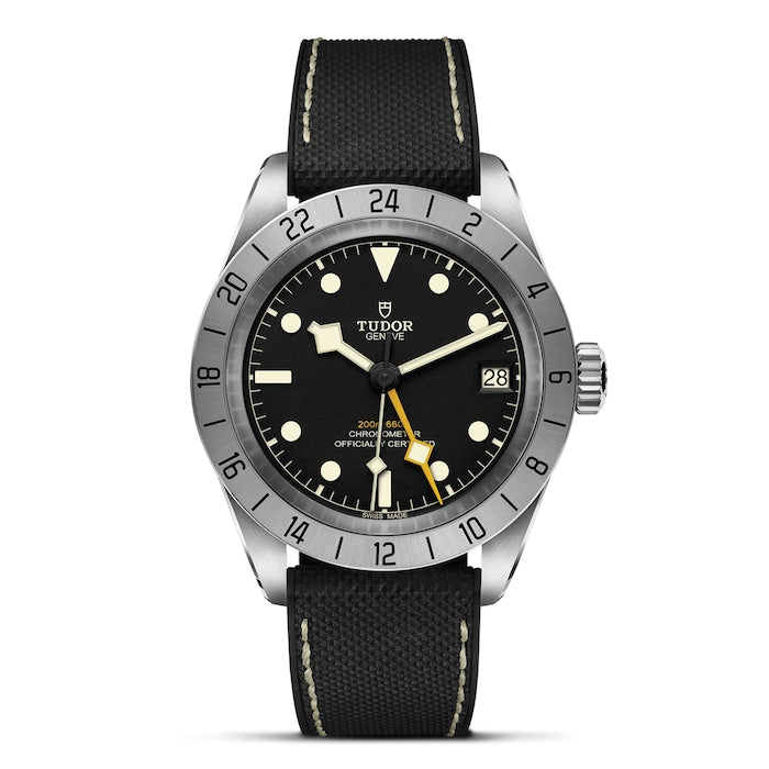 Black Bay Pro 39mm Steel Case Hybrid Rubber And Leather Strap