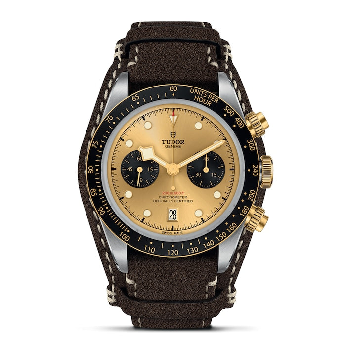 Black Bay Chrono S&G 41mm Steel Case Brown Leather Strap