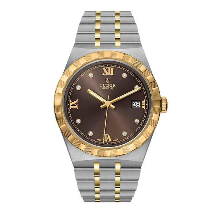 Royal S&G 38mm Steel Case Diamond-Set Chocolate Dial