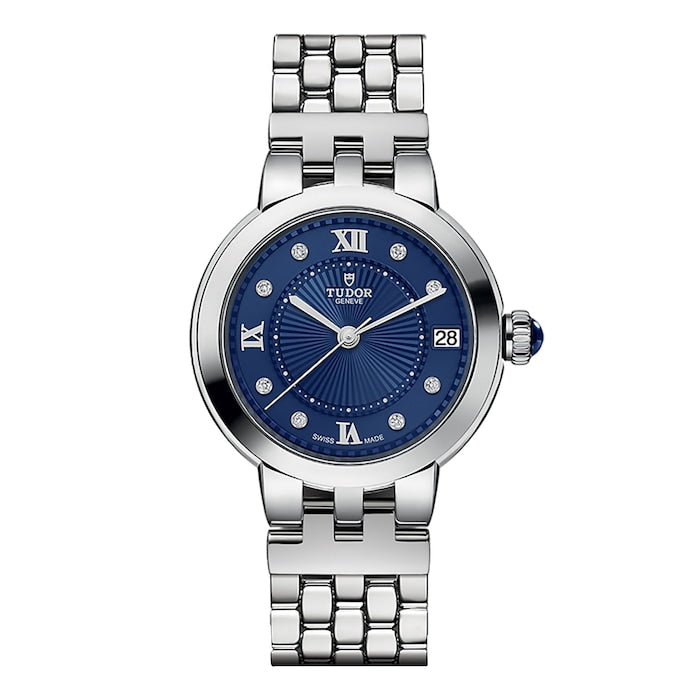Clair de Rose 34mm steel case diamond-set dial