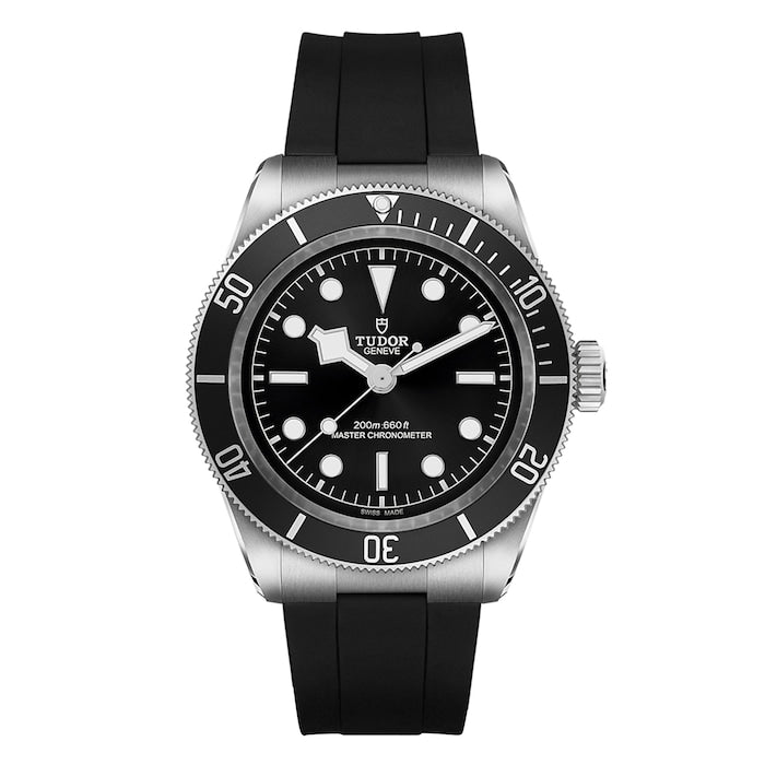 Black Bay 41mm steel case black rubber strap