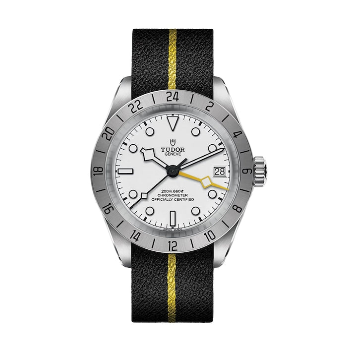 Black Bay Pro 39mm Steel Case Black Fabric Strap With Yellow Band