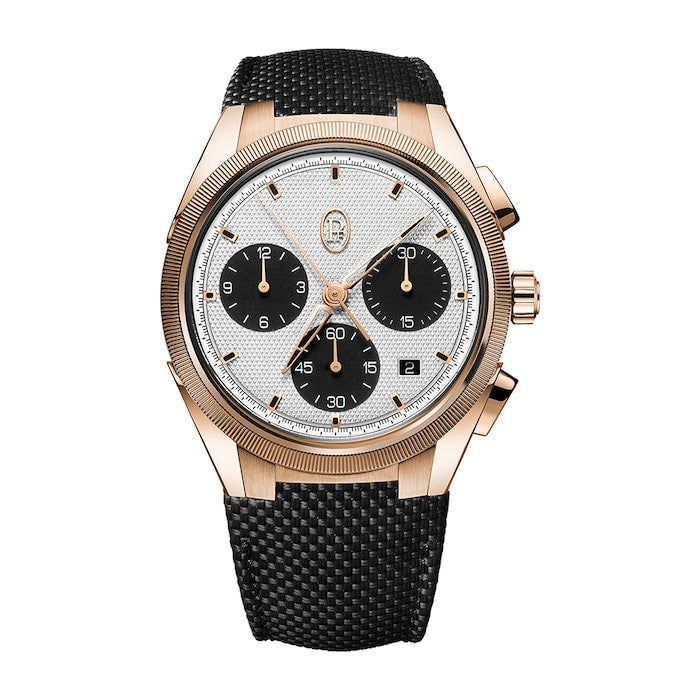 TONDA PF Sport Chronograph Rose Gold Silver Black COSC 42mm Mens Watch