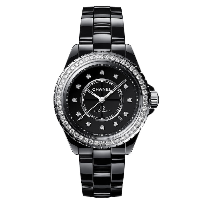 J12 DIAMOND BEZEL WATCH CALIBRE 12.1, 38 MM