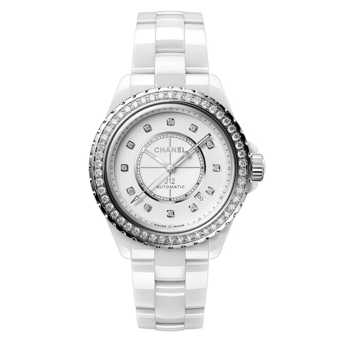 J12 DIAMOND BEZEL WATCH CALIBRE 12.1, 38 MM