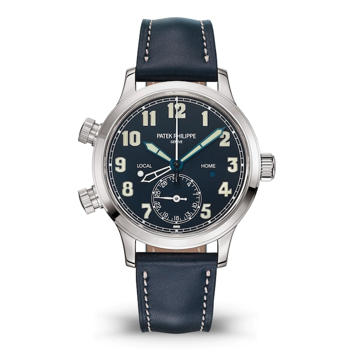 Calatrava Pilot Travel Time White Gold