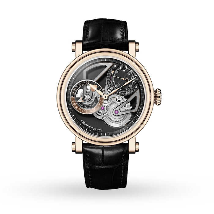One & Two Openworked Dual Time 18k Rose Gold 42mm