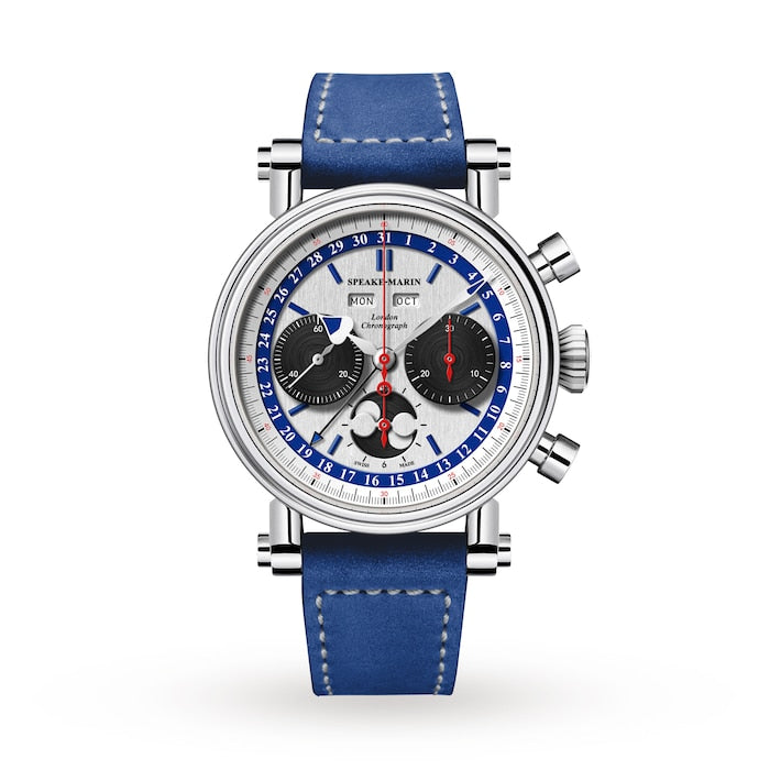London Chronograph Blue Dial LIMITED EDITION - Exceptional Valjoux 88 movement