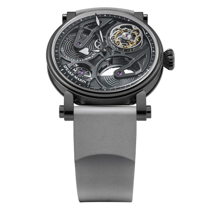 OpenWorked Tourbillon Black DLC 42mm Mens Watch