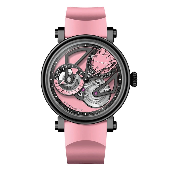 Dual Time 42mm Mens Watch Pink