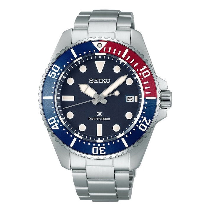 Solar Diver's 41mm Mens Bracelet Watch Blue Dial