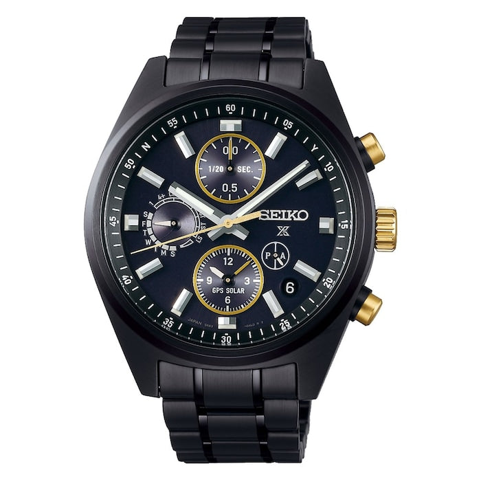 GPS Solar Chronograph Speedtimer 42mm Limited Edition 100th Anniversary of Seiko in Black