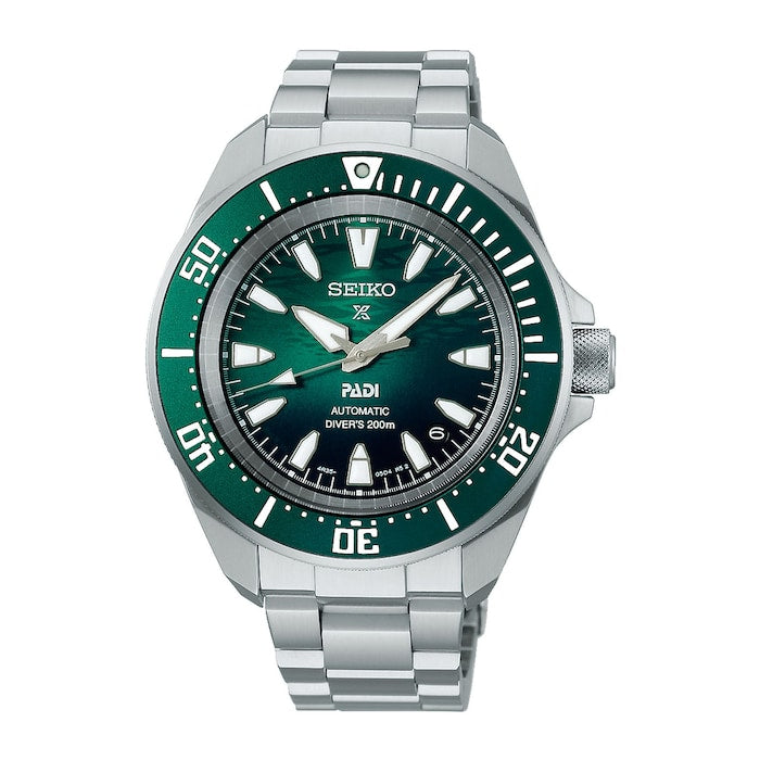Prospex PADI 60th Anniversary 4R Compact Mechanical Diver's 41.7mm Mens Watch Underwater Green