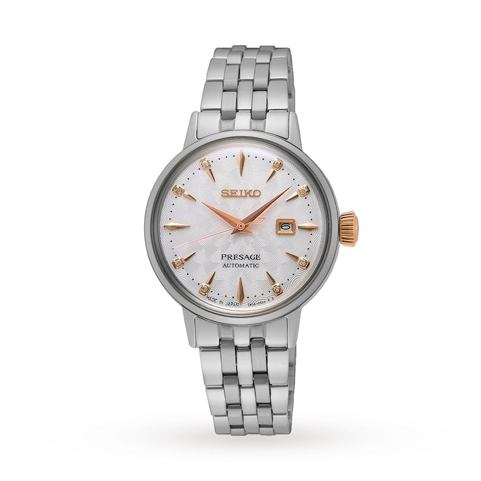 Presage Cocktail Time 'Clover Club' Diamond Twist  Ladies Watch