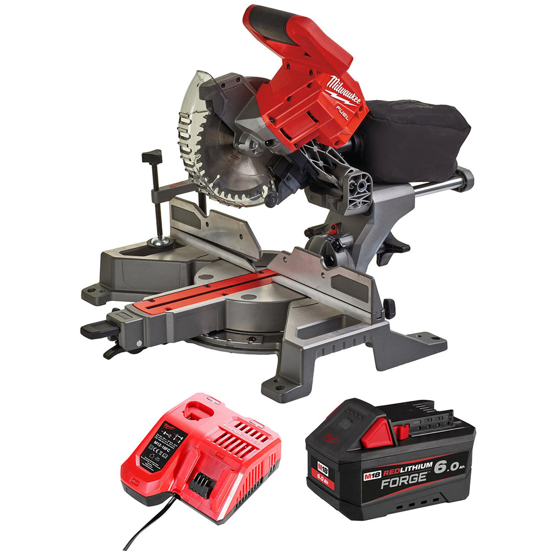 Milwaukee M18FMS190-0 18V Fuel Brushless 190mm Mitre Saw with 1 x 6.0Ah Battery &amp; Charger