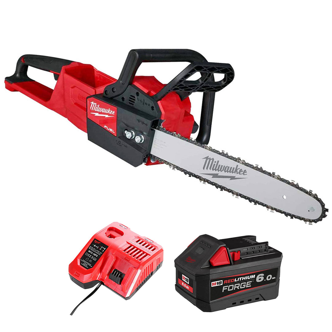 Milwaukee M18FCHS-0 18V Fuel Brushless Chainsaw with 1 x 6.0Ah Battery & Charger