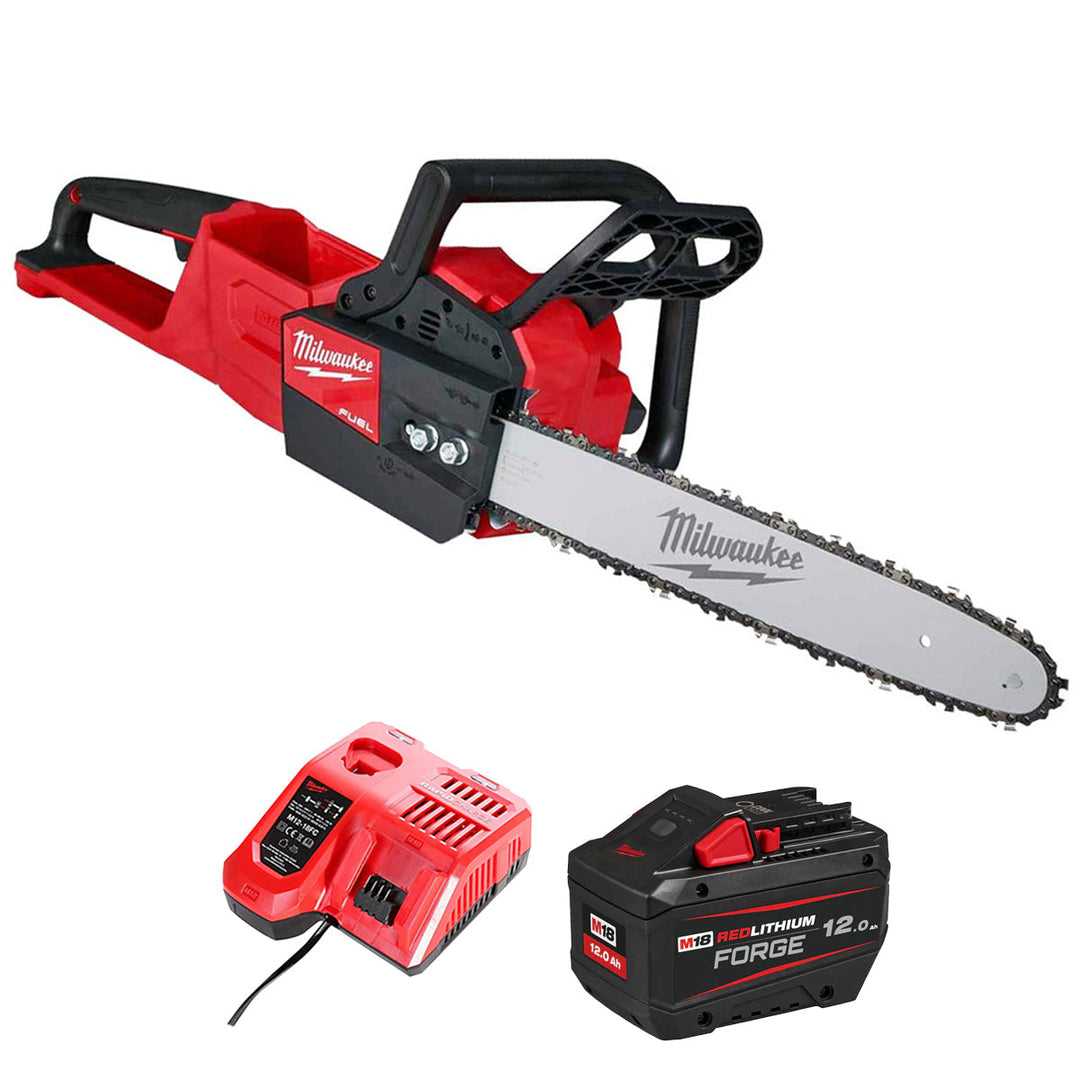 Milwaukee M18FCHS-0 18V Fuel Brushless Chainsaw with 1 x 12.0Ah Battery & Charger