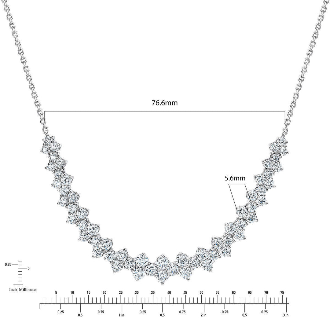 3.00ctw Round Brilliant Cut Diamond Necklace, 14ct White Gold