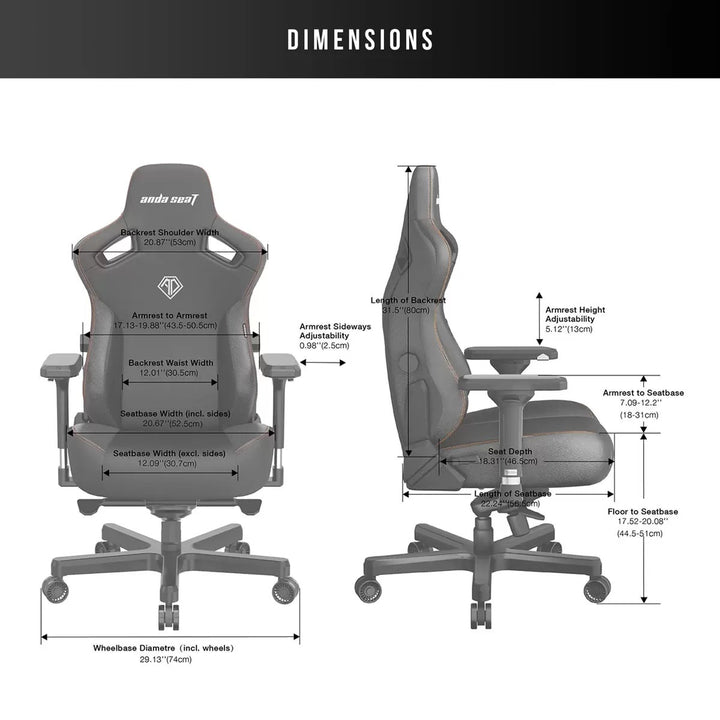 anda seaT Kaiser Series 3 Large Gaming Chair, Black