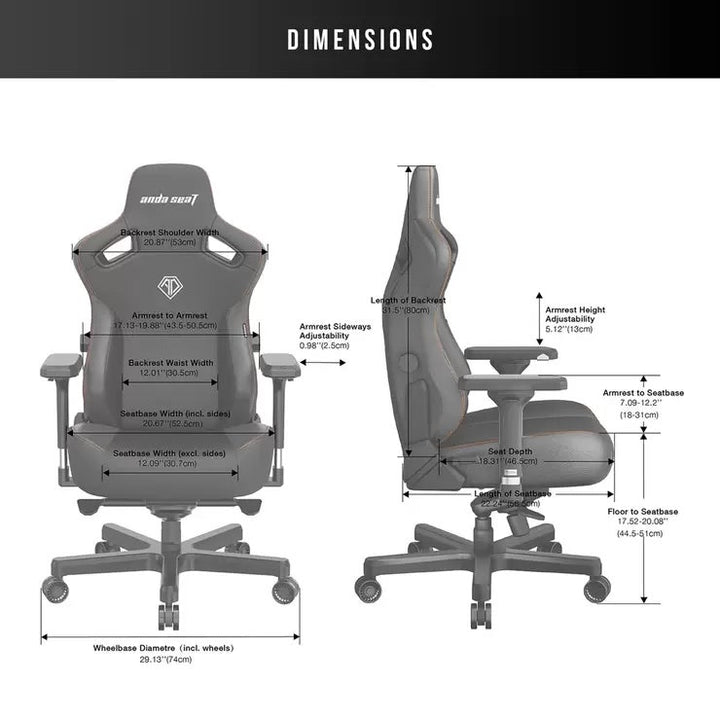 Anda seaT Kaiser Series 3 Large Gaming Chair, Black