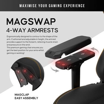 anda seaT Kaiser Series 3 Large Gaming Chair, Black