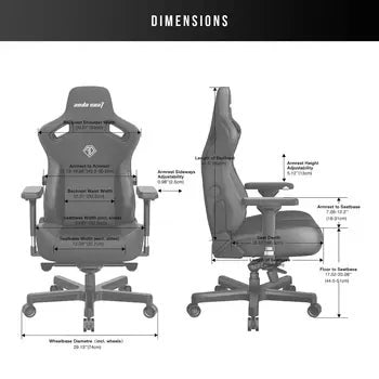 Anda seaT Kaiser Series 3 Large Gaming Chair, Black