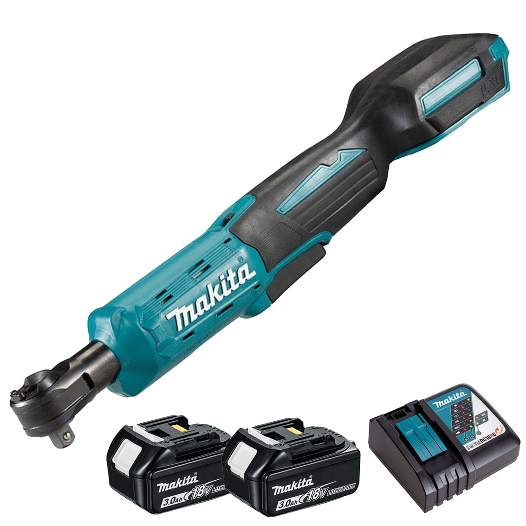 Makita DWR180Z 18V Ratchet Wrench with 2 x 3.0Ah Battery &amp; Charger