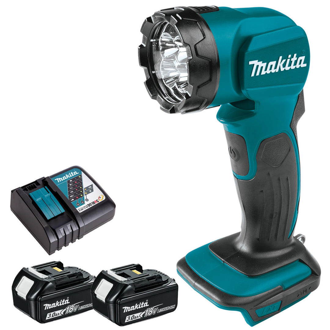 Makita DML815 14.4/18V LXT LED Flashlight with 2 x 3.0Ah Battery & Charger