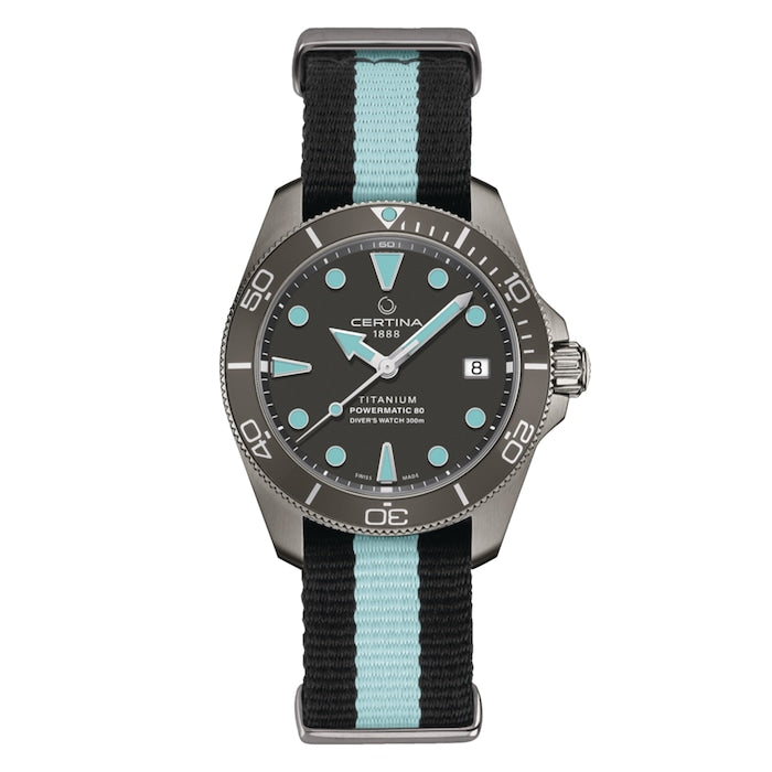 DS Action Diver Powermatic 80 38mm Mens Watch Grey