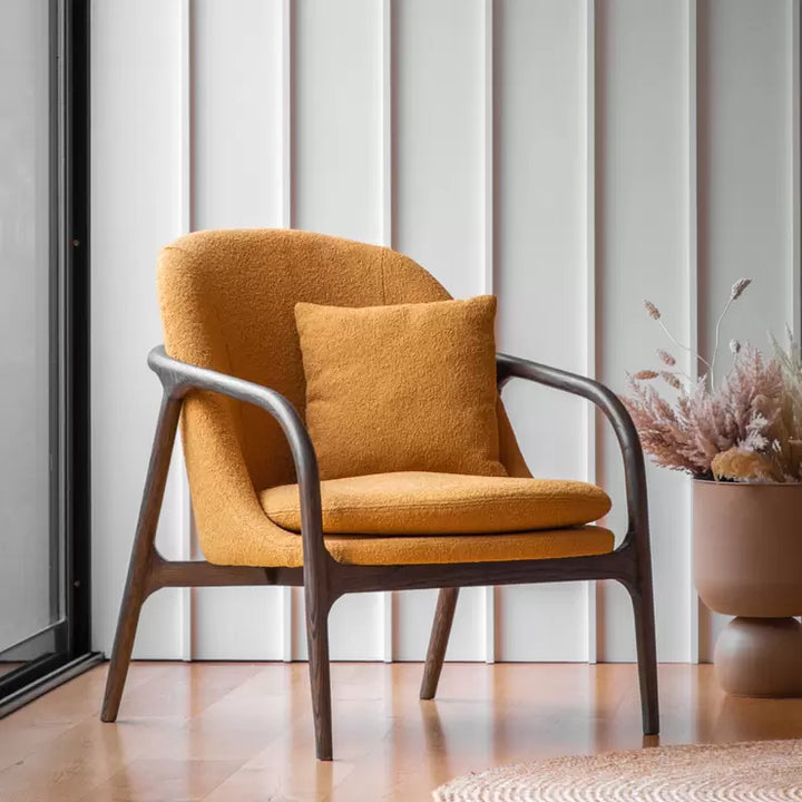 Gallery Allegra Ochre Fabric Armchair