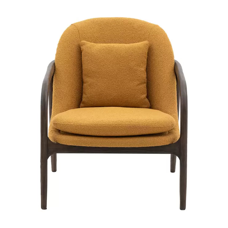 Gallery Allegra Ochre Fabric Armchair