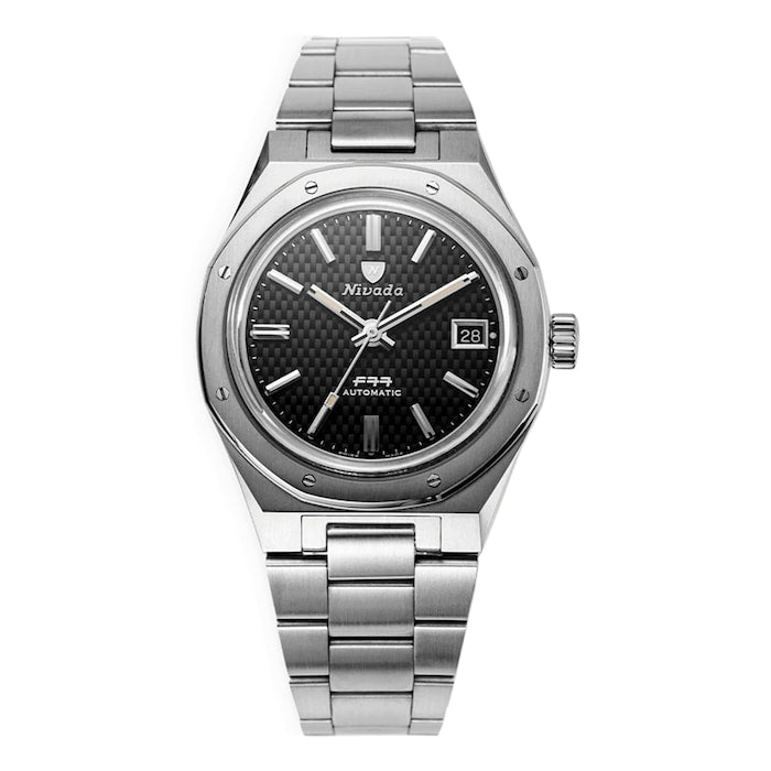 F77 Date Automatic 37mm Unisex Watch Black