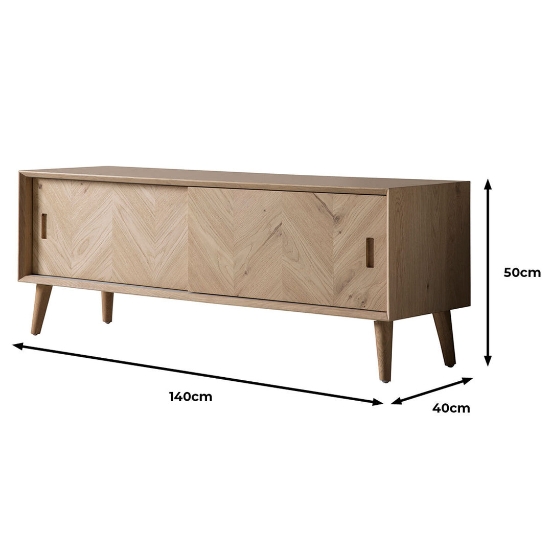 Gallery Milano Oak Entertainment Unit for TV's up to 55"