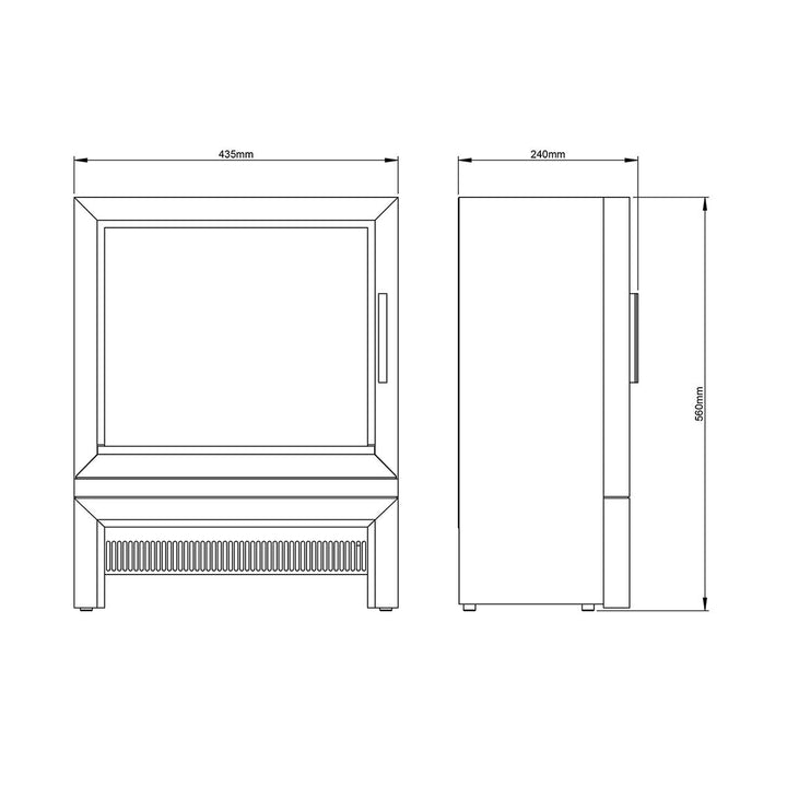 Flare Qube Electric Stove in Black, 2kW