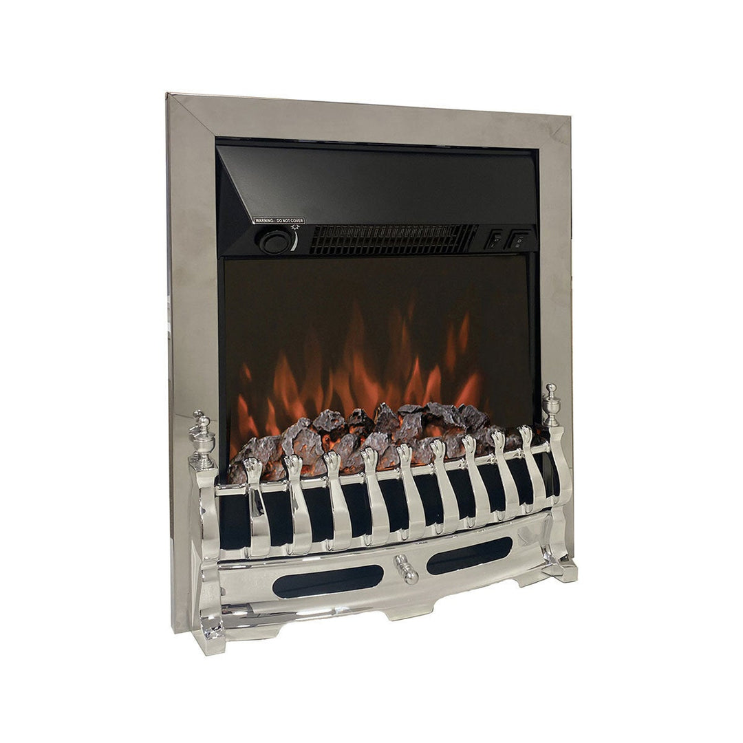 Flare Bayden Inset Electric Fire in Chrome, 2kW