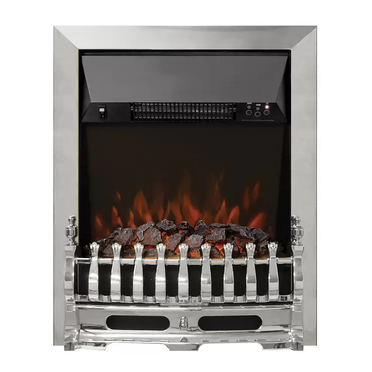 Flare Bayden Inset Electric Fire in Chrome, 2kW