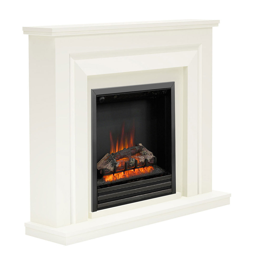 Flare Whitham Electric Fireplace Suite in White, 2kW