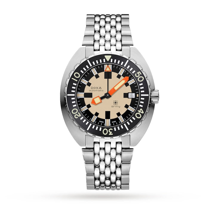 Army 42.5mm Mens Watch Beige Rubber