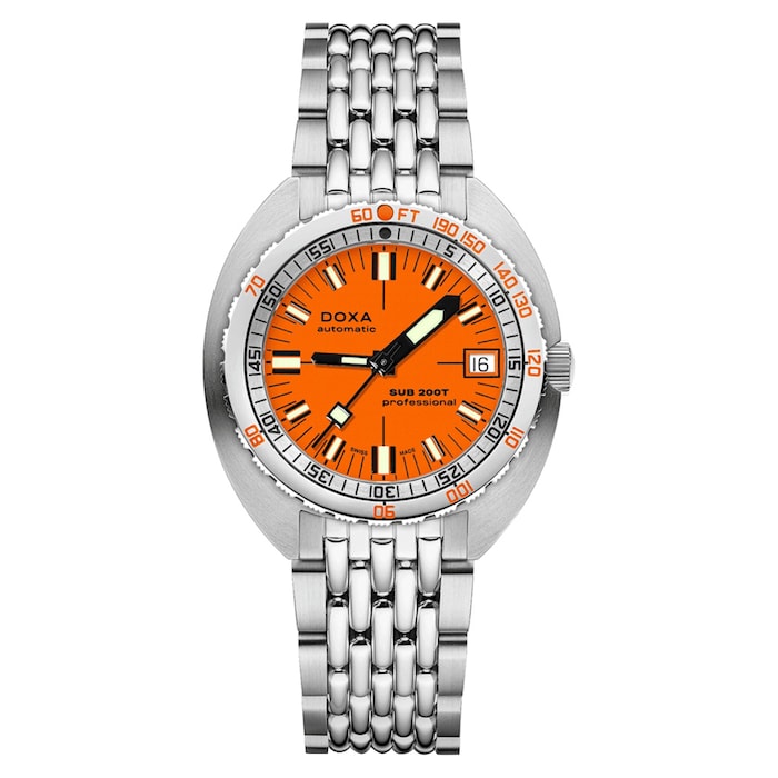 Sub 200T 39mm Mens Watch Orange Stainless Steel