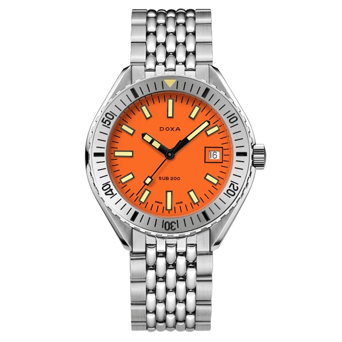 Sub 200 Professional 42mm Mens Watch Orange