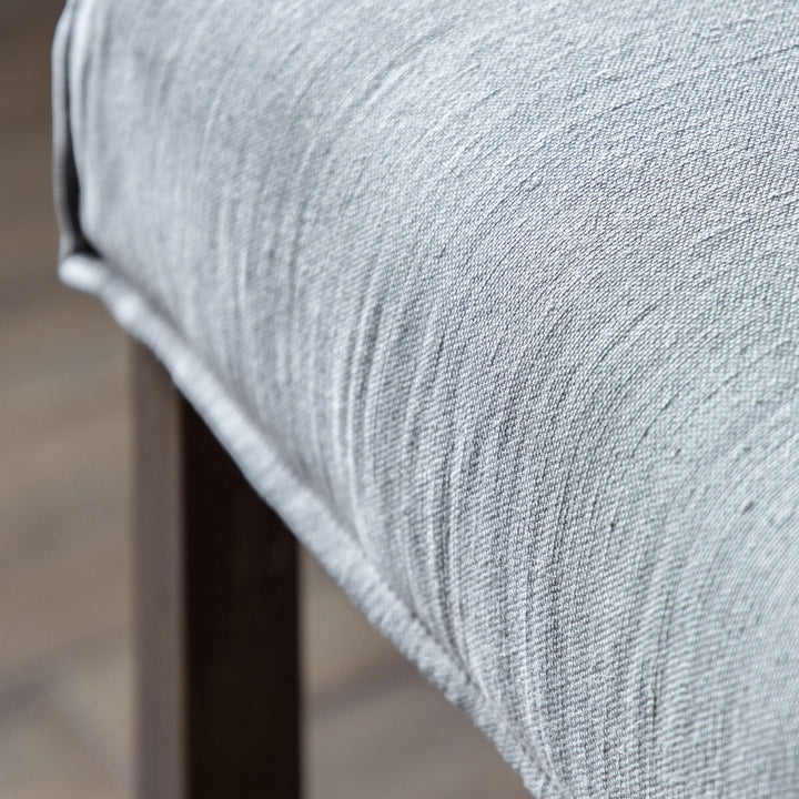 Gallery Tarnby Grey Linen Bar Stool, 2 Pack