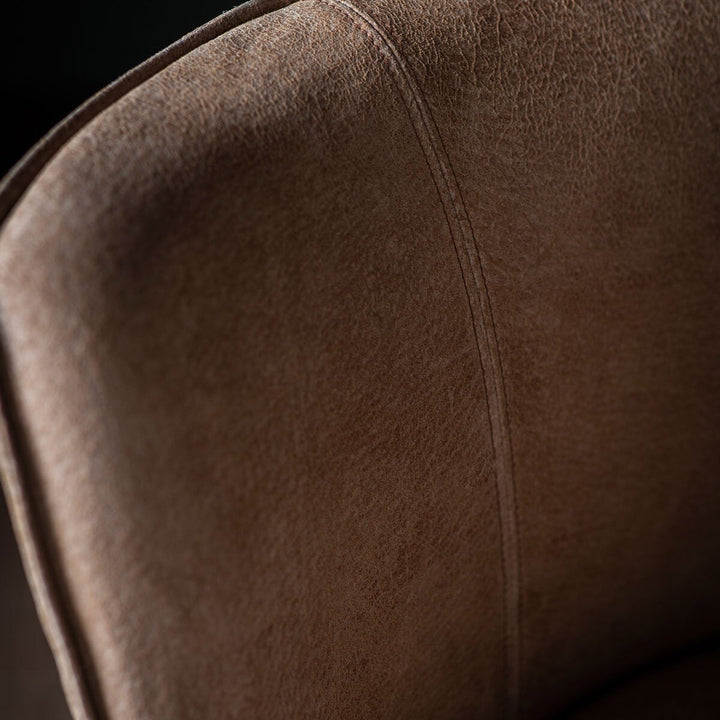 Gallery Tarnby Brown Leather Dining Chair, 2 Pack