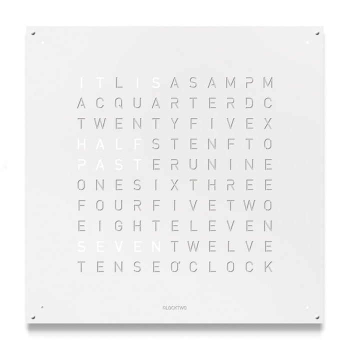 EARTH 90 Large Stainless Steel White Pepper Wall Clock