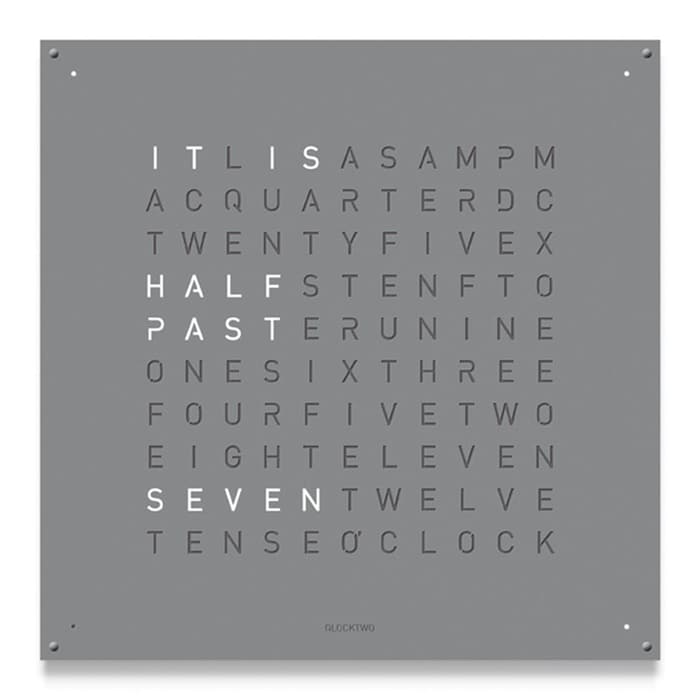 LARGE Stainless Steel Grey Pepper Wall Clock 90cm