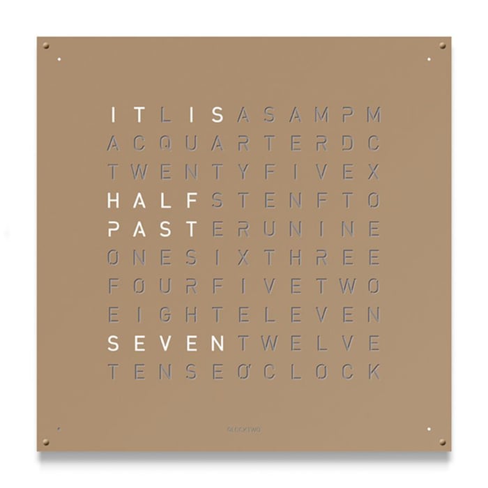 LARGE Stainless Steel Hazelnut Wall Clock 90cm